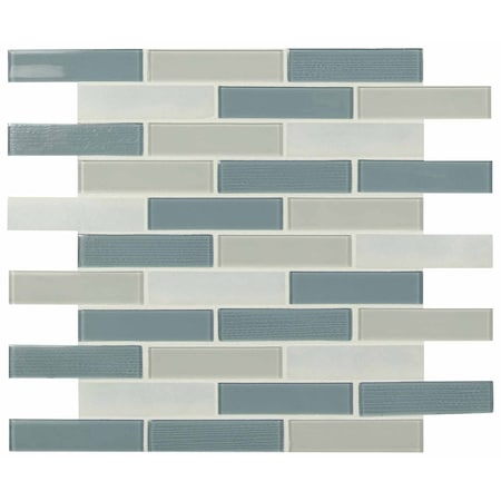 Msi Colosseo Azul SAMPLE Textured Stone Glass Mesh-Mounted Mosaic Tile ZOR-MD-0295-SAM
